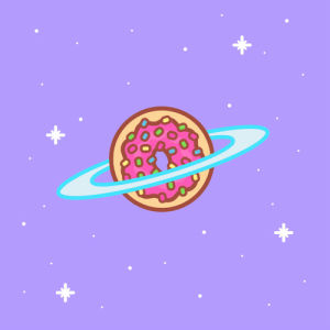 kawaii,donut,saturn,cute