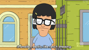 tina belcher,ranch dressing,fx,exotic,smell,smelling,bobs burgers