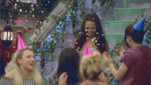 party,glitter,big brother,bbuk,big brother uk,chanelle,diary room