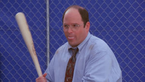 strike,seinfeld,george costanza,cfb,swing and a miss
