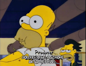 season 3,homer simpson,episode 17,eating,hungry,lenny leonard,donut,3x17