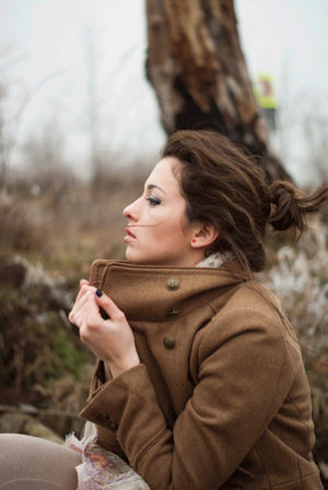 nature,girl,hair,wind,coat,trench