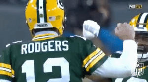 green bay packers,aaron rodgers,football,nfl,packers,randall cobb,rodgers,dap,cobb,gb packers,hail mary,daps,ar12,hell yeah bro,rodgers to cobb,elbow celebration