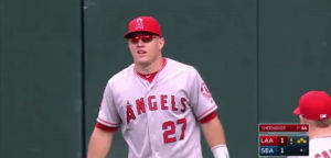 baseball,mlb,celebration,high five,angels,mike trout,trout,la angels,laa,gimme some