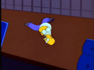 homer,running in place