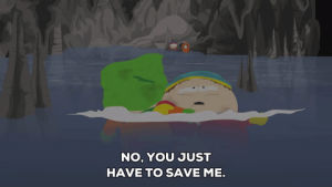 kyle broflovski,dying,flooding,eric cartman,help,save,drowning