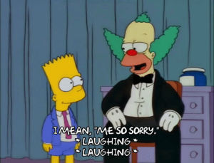9x15,funny,bart simpson,season 9,episode 15,laughing,laugh,krusty the clown