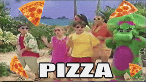 barney,barney and friends,pizza