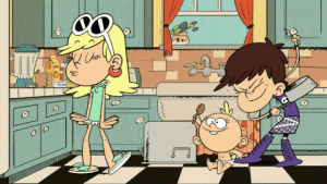 the loud house,music,dancing,nickelodeon,kitchen,grooving