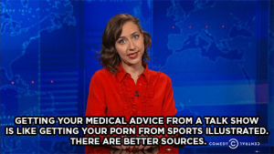 tv,funny,lol,humor,porn,doctor,the daily show,daily show,source,trevor noah,medical,talk show,tds,sports illustrated,kristen schaal,dailyshow,the daily show with trevor noah,thedailyshow,daily show with trevor noah