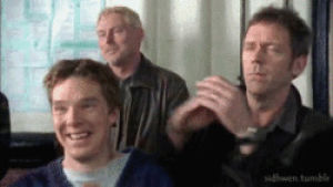 clapping,applause,hugh laurie,bennedict cumberbatch