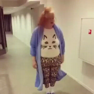 dance,cat,lady