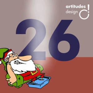 26,artitudes,artitudes design,holiday,santa,lazy,foot massage,day 26