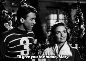 its a wonderful life,movie,christmas,moon,james stewart,donna reed,george baily