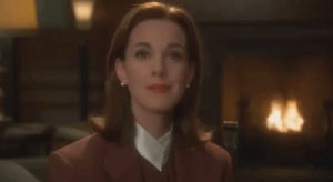 elizabeth perkins,smile,confused,christmas movies,nod,1994,miracle on 34th street,conflicted