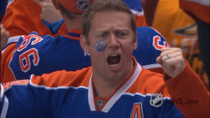 chanting,nhl,hockey,edmonton oilers,oilers,nhl fans,lets go oilers,excited,clapping,stanley cup playoffs,nhl playoffs,2017 stanley cup playoffs,chant