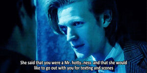 doctor who,rory williams,tv,cute,matt smith,eleventh doctor,eleven,11,not my,amy pond,texting,scones,ninja gaiden ii