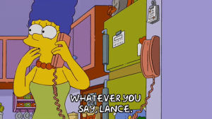 marge simpson,episode 15,excited,talking,season 20,phone call,20x15