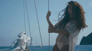 music video,tumblr girl,girl,summer,america,ocean,boat,vacation,mermaid,interscope records,carefree,catalina,downtown records,goldroom,lying to you,instagram girl,care free,hair blowing in the wind,sail