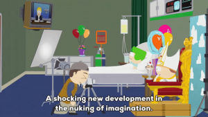 eric cartman,kyle broflovski,bed,sick,hospital,imagination,shocking,injured