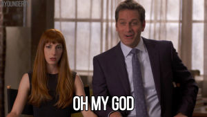 omg,shocked,oh my god,younger,youngertv,peter hermann,molly bernard