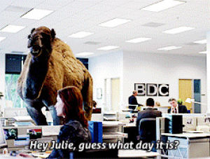 hump daaaaay,geico commercial,humpday,monster,office,scare,geico,brandosgifs,best commercial,geico camel