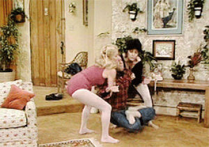 chrissy snow,joyce dewitt,janet wood,john ritter,suzanne somers,television,vintage,threes company,jack tripper,norman fell,audra lindley,helen roper,stanley roper
