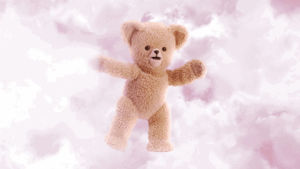 teddy bear,valentines day,snuggle bear,magical,minnie riperton,love,music video,80s,fantasy,i love you,valentine,clouds,sing,eighties,cuddle,snuggle,dreamy,jim henson,snuggle serenades,loving you,day dream