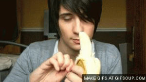 licking,eating,dan,banana
