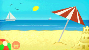 beach,summer,summertime,happy summer,funny,cat,hallmark,hallmark ecards,here comes the sun,its summer,lets have some fun