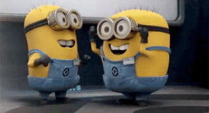 happy,fangirling,excited,minions,movies,screaming,despicable me,scream,exciting,cgi
