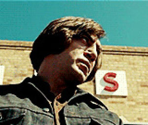 anton chigurh,no country for old men,movies,art,thegoodfilms,javier bardem,trying to lite a car
