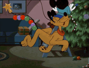 mickey mouse,christmas ornaments,1950s,christmas tree,plutos christmas tree,decorate,christmas,disney,vintage,50s,pluto,disney animation,1952
