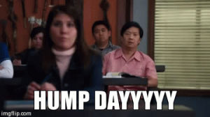 hump day,humpday,wednesday,community,yelling,ben chang