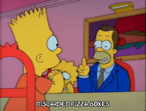 homer simpson,bart simpson,lisa simpson,season 3,pizza,advice,episode 24,3x24,homers brother