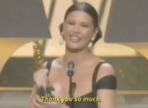 catherine zeta jones,thank you so much,oscars,academy awards,oscars 2003