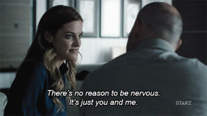just look at them casually confess,tv,television,yes,tv show,sweet,starz,girlfriend,nervous,flirty,107,you and me,riley keough,girlfriend experience,gfe,christine reade,no reason,episode 107,you is kind