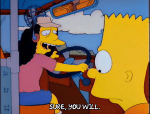 season 3,bart simpson,episode 5,talking,worried,bus,otto mann,3x05