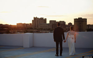 bride,holding hands,rooftop,love,animation,summer,wedding,cinemagraph,couple,light,sunset,detroit,groom,sway