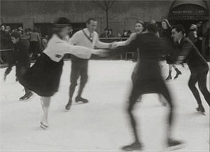vintage,spin,skating,ice skating,throwback,rink,skating rink,spinning,new york city,rockefeller center,ice skaters,archive