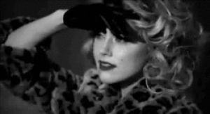 vintage,girl,black and white,video,tumblr,model,beauty,hair,perfect,blonde,mouth,make up,glove,marracas
