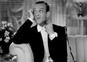 black and white,tuxedo,fred astaire,tv,movies,movie,maudit,nervous,couch,mark sandrich,the gay divorcee