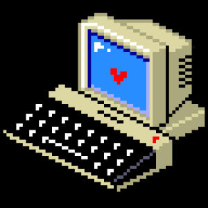 computer,8bit,amor,heart,hearts,in love,love you,i love you,transparent,love,xoxo,i love,qq,cyber love
