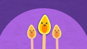 matches,animation,dance,cute,disney,loop,fire,smoke,colors,after effects,motion design