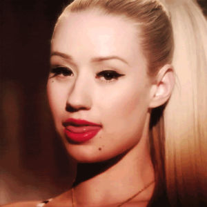 iggy azalea,singing,music,smile,celebrities,beauty,red,eyes,rap,hip hop,song,blonde,2012,lips,perfection,ti,red lipstick,i think she ready,r o a a r
