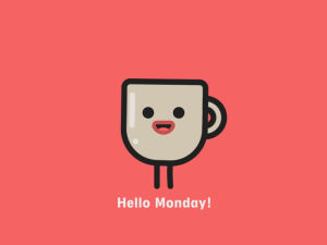 morning,happy,davegamez,motion,cup of coffee,character,animation,design,loop,illustration,coffee,kawaii,monday