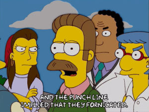 eahones,episode 2,angry,season 16,ned flanders,16x02,dr hibbert,outrage,romagif