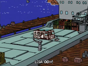 ship,lisa simpson,episode 13,season 16,ocean,flag,16x13