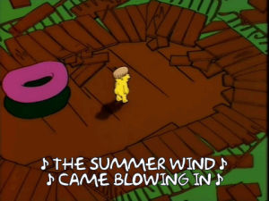 bart of darkness,butt,martin prince,summer,pool,the summer wind,simpsons