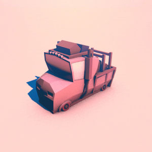 animation,3d,geometry,truck,after effects,geometric,art,artists on tumblr,illustration,design,c4d,motion,photoshop,motion graphics,travel,eightninea,low poly,motion design
